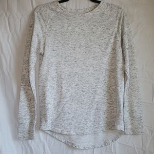 Long sleeve, white, grey, black, small.